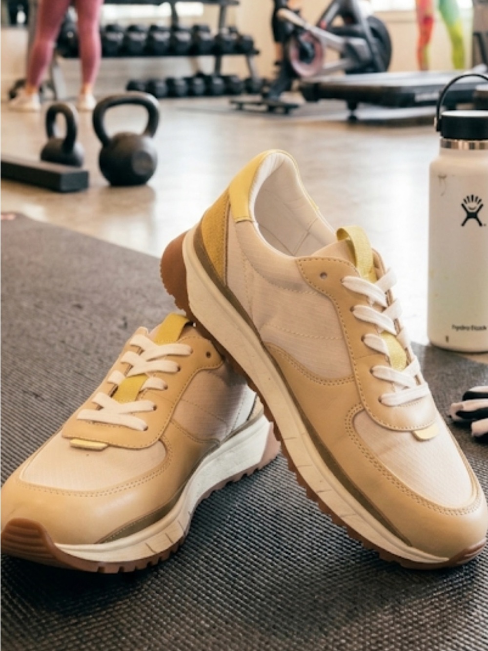 Madewell NWOT Kickoff Trainer Sneaker Yellow Tan Athletic Madewell Shoe Size 7 - Picture 14 of 14